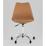 Офисный стул на металлическом основании EGGERY Brown пластик варинант исполнения - 5 | Loft Concept в Грозном