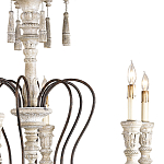 Люстра с состаренными резными элементами Graceful Profile варинант исполнения - 1 | Loft Concept в Грозном