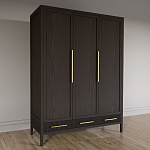 Большой Шкаф Primo Темный орех с 3 дверьми и 3 выдвижными ящиками варинант исполнения - 4 | Loft Concept в Грозном