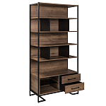 Стеллаж под TV в стиле лофт с открытыми полками и ящиками Urban Style Space варинант исполнения - 2 | Loft Concept в Грозном