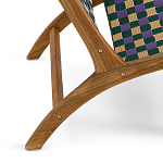 Кресло низкое из массива тика Barbados варинант исполнения - 5 | Loft Concept в Грозном