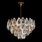 Люстра с многослойными белыми и прозрачными подвесками Character Chandelier варинант исполнения - 1 | Loft Concept в Грозном