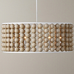 Люстра в форме цилиндра с вставками из деревянных бусин Wooden Beads варинант исполнения - 7 | Loft Concept в Грозном