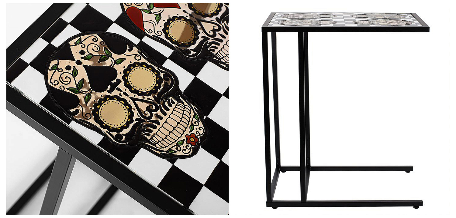 Приставной стол Skull on Chessboard Приставной стол Skull on Chessboard - Loft-Concept в Грозном