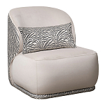 Кресло без подлокотников бежевое с принтом Macrocosm варинант исполнения - 1 | Loft Concept в Грозном