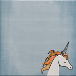 Плитка с узором Девочка единорог варинант исполнения - 5 | Loft Concept в Грозном