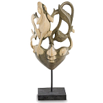 Маска ручной работы деревянная резная Lizard Mask варинант исполнения - 1 | Loft Concept в Грозном