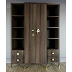 Большой шкаф с витриной Elsa Dreams Walnut варинант исполнения - 1 | Loft Concept в Грозном