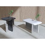 Slice журнальный столик из мрамора и массива дуба варинант исполнения - 2 | Loft Concept в Грозном