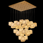 Люстра подвесная с квадратными плафонами из натурального камня Glowing Spheres варинант исполнения - 5 | Loft Concept в Грозном