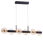 Линейный подвесной светильник с круглыми плафонами и золотистыми акцентами Aurelia Circles варинант исполнения - 2 | Loft Concept в Грозном