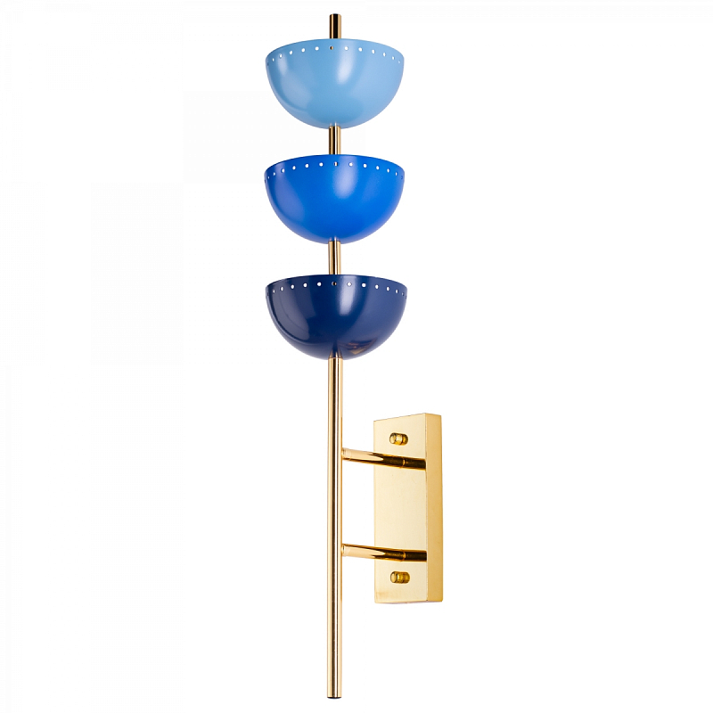 Бра LISBON SCONCE Blue Синий Глянцевое золото Голубой Бра LISBON SCONCE Blue Синий Глянцевое золото Голубой в Грозном | Loft Concept
