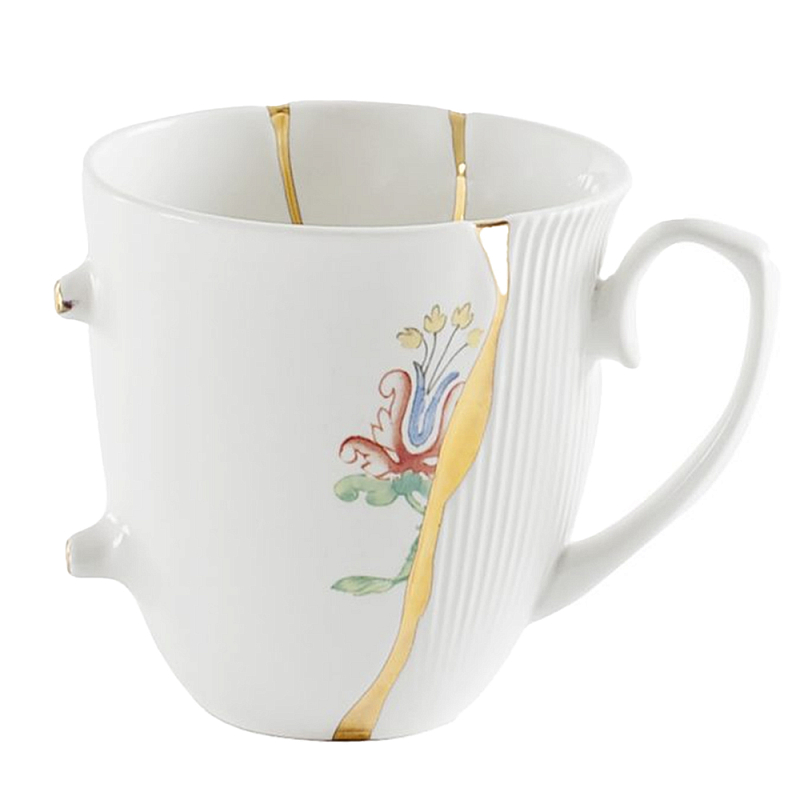 Кружка Seletti Kintsugi 2 Белый Золотой Мульти Кружка Seletti Kintsugi 2 Белый Золотой Мульти в Грозном | Loft Concept