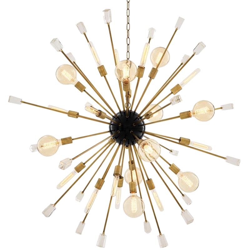 Люстра Chandelier Tivoli L Brass Латунь Черный Прозрачный (Transparent) Люстра Chandelier Tivoli L Brass Латунь Черный Прозрачный (Transparent) в Грозном | Loft Concept