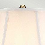 Настольная лампа с фарфоровым основанием с декоративным орнаментом и белым абажуром на темной круглой подставке Elstead Lighting варинант исполнения - 7 | Loft Concept в Грозном