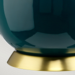 Настольная лампа с коническим дымчато-зелёным абажуром из искусственного шёлка Quintiesse варинант исполнения - 6 | Loft Concept в Грозном