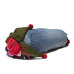 Подушка из джинсовой одежды и вязания Heart&Brain варинант исполнения - 2 | Loft Concept в Грозном