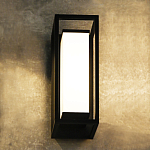 Уличный настенный светильник прямоугольный с чёрной рамкой Высота 35 см Geometric Glow варинант исполнения - 2 | Loft Concept в Грозном