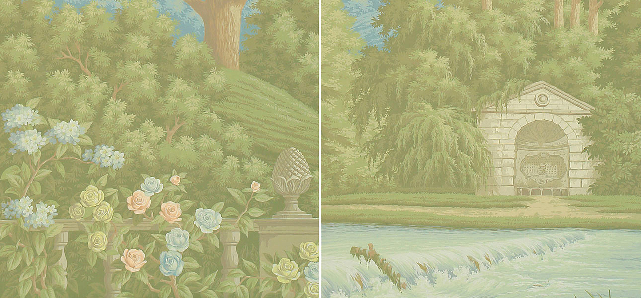 Обои ручная роспись English Landscape Pastel on scenic paper Обои ручная роспись English Landscape Pastel on scenic paper - Loft-Concept в Грозном