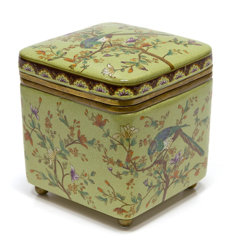 Шкатулка Box Pale Green Зеленый шалфей Бронза Шкатулка Box Pale Green Зеленый шалфей Бронза в Грозном | Loft Concept