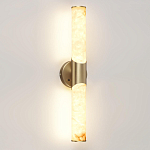 Бра с вытянутым цилиндрическим плафоном из белого алебастра на круглом основании Латунь Cryptocrystalline Stone варинант исполнения - 1 | Loft Concept в Грозном