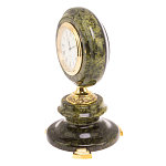 Часы настольные бронзовые из натуральных камней Мрамор и Змеевик Stone Clock варинант исполнения - 14 | Loft Concept в Грозном