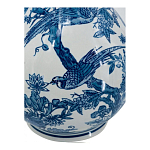 Ваза с мотивами цветущего сада с попугаями Blue Vase Inspired by Nature варинант исполнения - 3 | Loft Concept в Грозном