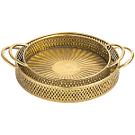 Поднос железный Gold Mesh варинант исполнения - 1 | Loft Concept в Грозном