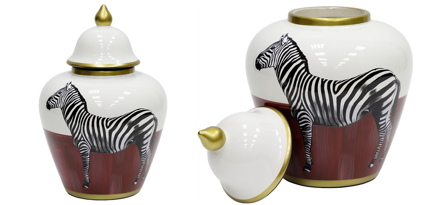 Ваза Zebra Vase white and red Ваза Zebra Vase white and red - Loft-Concept в Грозном