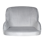 Барный стул со спинкой и подлокотниками на 4-х деревянных ножках Серый Велюр Ava Charm варинант исполнения - 2 | Loft Concept в Грозном