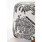 Пуф Wakonda с Круглыми ножками Черно-Белый орнамент варинант исполнения - 3 | Loft Concept в Грозном