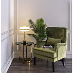 Столик журнальный золотой с темным стеклом Tastiness варинант исполнения - 3 | Loft Concept в Грозном