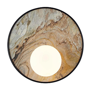 Бра круглое с каменным диском в металлической раме Sandstone Painting