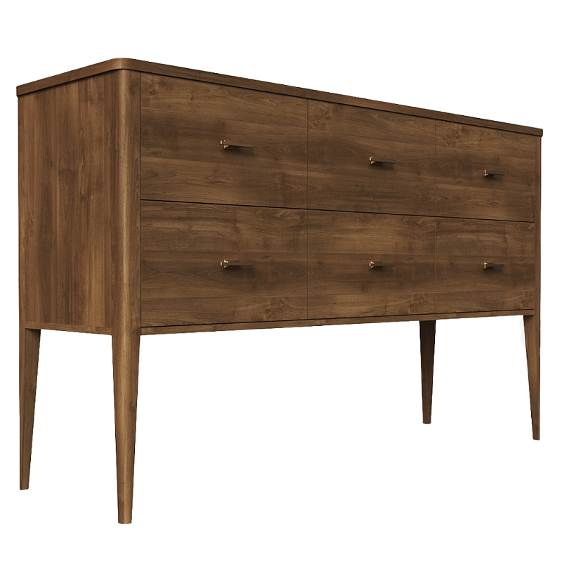 Консоль 6 ящиков из массива бука Tasteful Furniture Серый Коричневый Консоль 6 ящиков из массива бука Tasteful Furniture Серый Коричневый в Грозном | Loft Concept