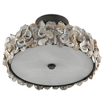 Потолочный светильник круглый с абажуром из устричных раковин Sea Ravens варинант исполнения - 4 | Loft Concept в Грозном