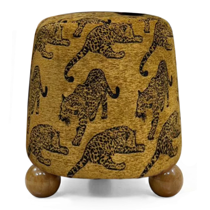 Пуф Wakonda с Круглыми ножками Коричневый орнамет Коричневый в Грозном | Loft Concept 