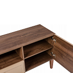 ТВ-тумба бежевая из массива бука с 2-мя дверками и ящиком Wenge Light варинант исполнения - 3 | Loft Concept в Грозном