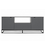 ТВ-тумба цвета графит с  2-мя дверцами и ящиком Strict Lines варинант исполнения - 2 | Loft Concept в Грозном