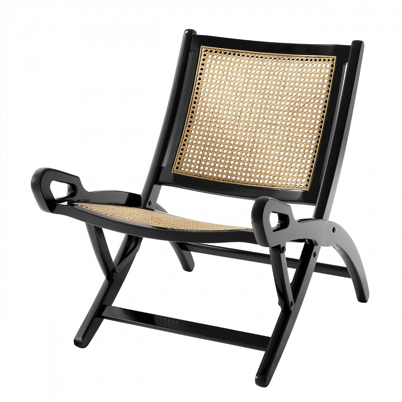 Кресло Eichholtz Folding Chair Dimono Черный Бежевый Кресло Eichholtz Folding Chair Dimono Черный Бежевый в Грозном | Loft Concept