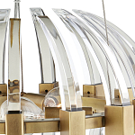 Люстра круглая с прозрачными элементами в форме полумесяца Crystal Crescent варинант исполнения - 1 | Loft Concept в Грозном