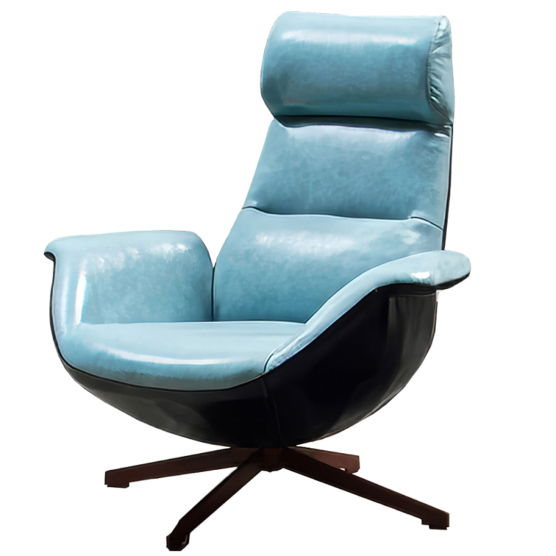 Кресло Ryan Armchair Голубой Черный Кресло Ryan Armchair Голубой Черный в Грозном | Loft Concept