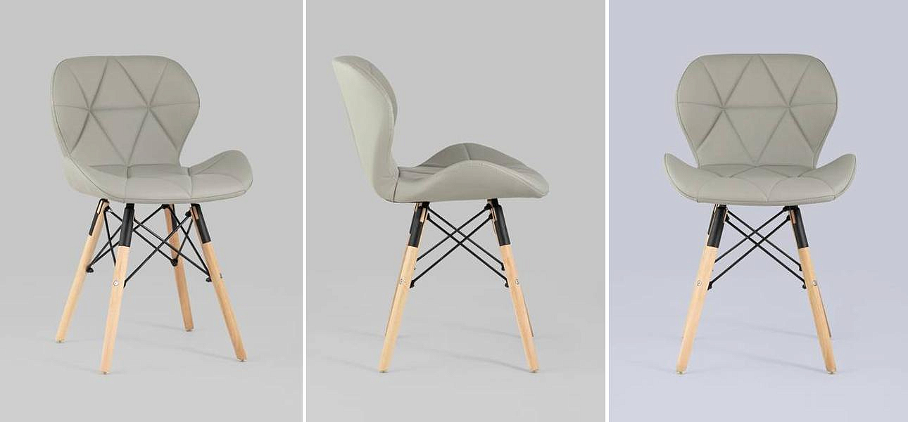 Стул Jeroen Chair Серая Экокожа Стул Jeroen Chair Серая Экокожа - Loft-Concept в Грозном