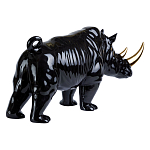 Статуэтка черный носорог с золотыми рогами Golden Horned Black Rhino варинант исполнения - 3 | Loft Concept в Грозном
