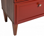 Тумба прикроватная красная из массива бука с 2-мя ящиками Wenge Light варинант исполнения - 4 | Loft Concept в Грозном