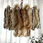 Люстра из круглых стеклянных элементов Vienna варинант исполнения - 3 | Loft Concept в Грозном