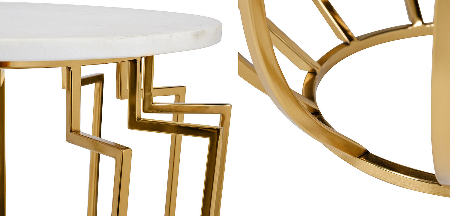 Приставной стол Embret Marble Side Table Приставной стол Embret Marble Side Table - Loft-Concept в Грозном