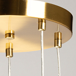 Люстра с 5-ю матовыми белыми стеклянными плафонами волнообразной формы Lucid Rain  варинант исполнения - 9 | Loft Concept в Грозном