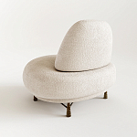 Кресло Vinsen обивка букле молочного цвета варинант исполнения - 2 | Loft Concept в Грозном