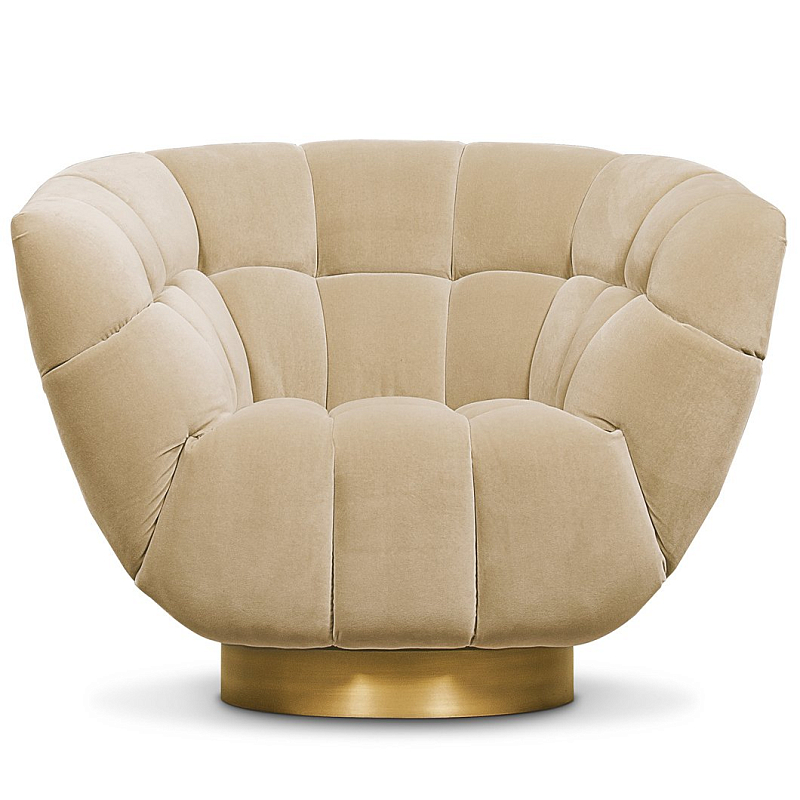 Кресло BRABBU Essex Armchair Бежево-серый Латунь Кресло BRABBU Essex Armchair Бежево-серый Латунь в Грозном | Loft Concept