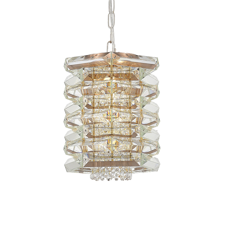 Подвесной светильник в классическом хрустальном обрамлении Light Garland Прозрачное Стекло Никель Медь в Грозном | Loft Concept 